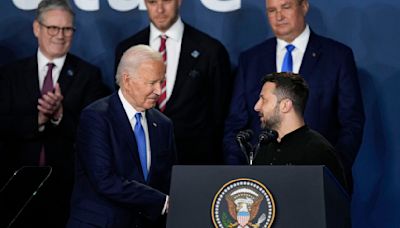 Watch: Biden introduces Zelenskyy as ‘President Putin’ at Nato summit