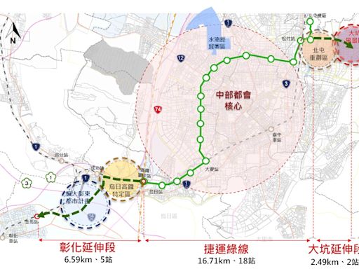 政院核定中捷綠線延伸 中市府啟動綜合規劃案採購作業