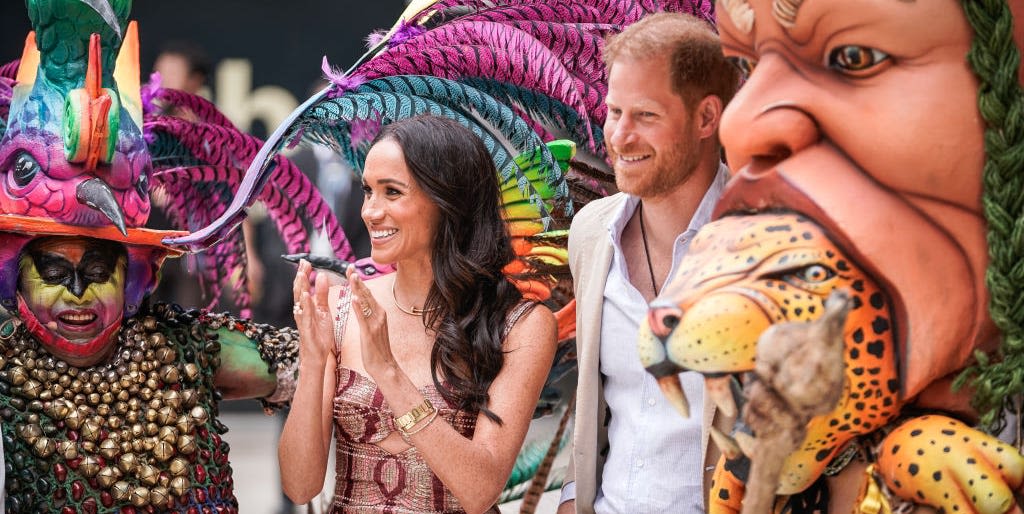 Duchess Meghan Is Radiant in Pink in New Photos from the Sussexes' Trip to Colombia