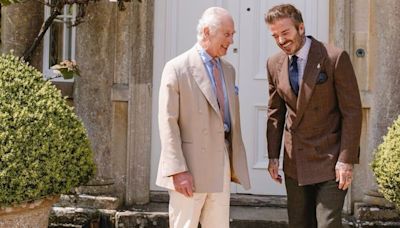 David Beckham exchanges beekeeping tips with King Charles | Pics here