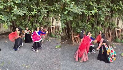 Viral Video Of 4 Girls Doing Garba Under A Tree Fills Netizens With Navratri Vibes