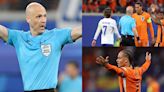 'English VAR drop the first clanger of the tournament!' - Premier League referees Anthony Taylor and Stuart Atwell savaged online for 'taking forever' to controversially disallow Xavi Simons' goal for Netherlands against...
