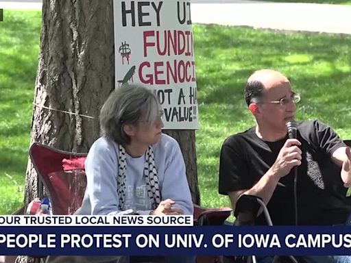 University of Iowa protests continued Sunday