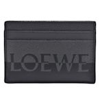 LOEWE 經典品牌LOGO雙色小牛皮萬用卡夾(黑/灰色)