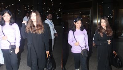 Aishwarya Rai and Aaradhya Bachchan make a stylish return to Mumbai after New York vacation. watch