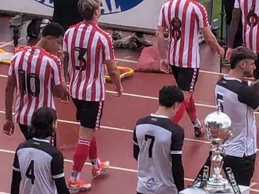 England star Jude Bellingham's brother Jobe pictured at Gateshead International Stadium ahead of big Euro final