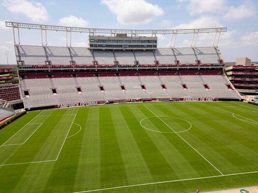 First look as Williams-Brice Stadium transforms into soccer field for Premier League game