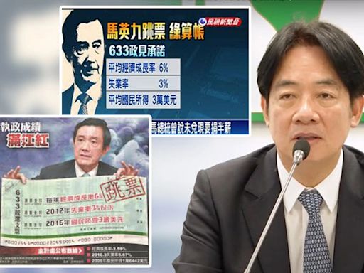 當幹事長曾提退回總預算？賴清德還原2008年馬英九「用經濟成長率去編」：但633在蔡英文任內達成