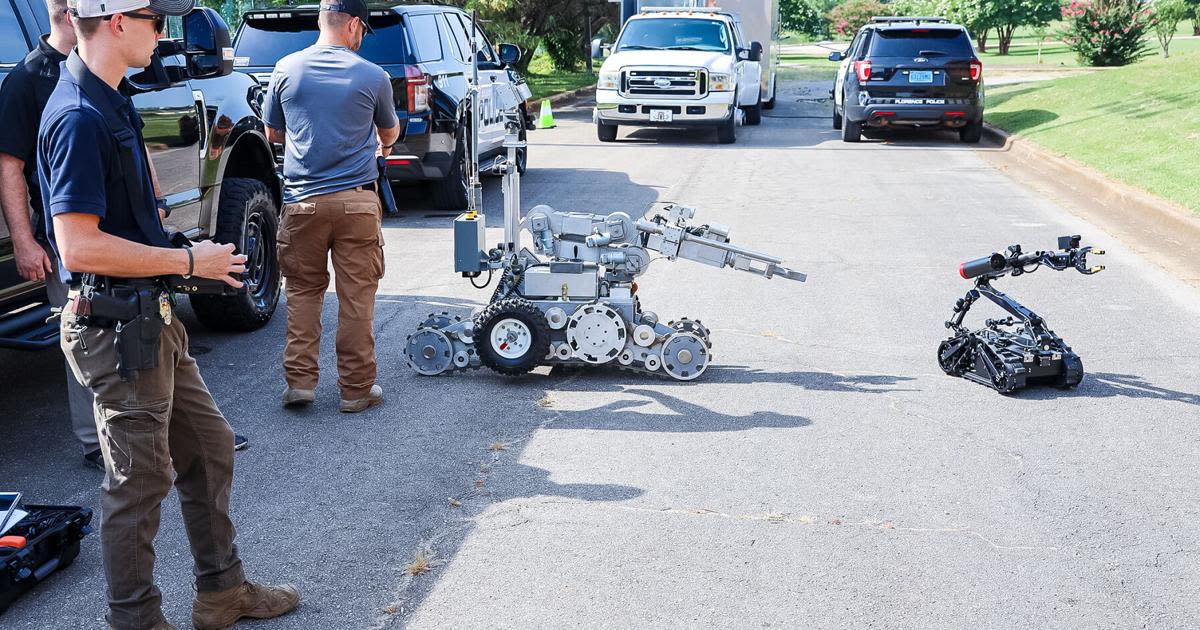 Bomb squad trains in former college dorm