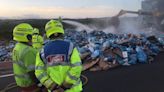 Vapes spark fire in back of rubbish lorry