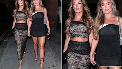 Love Islander's Harriett and Samantha look sensational for night out in London