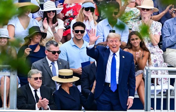 Trump attends son Barron's high school graduation on day off from court
