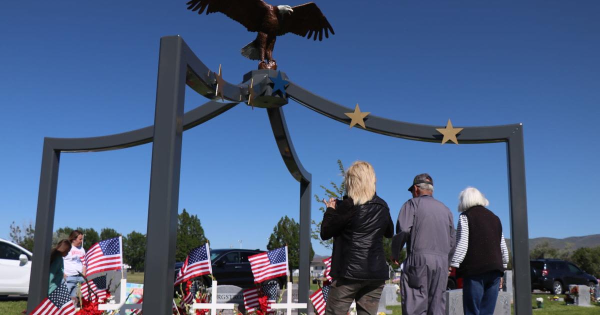 'Forever watching over': New sculpture at Tremonton cemetery honors Borgstrom brothers