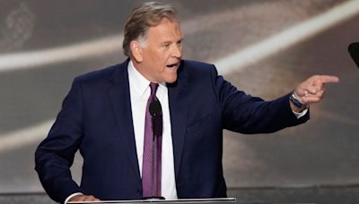 GOP US Senate candidate for Michigan Mike Rogers takes stage at RNC