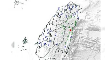 大半個台灣有感！花蓮5.3地震超晃…各地最大震度曝光