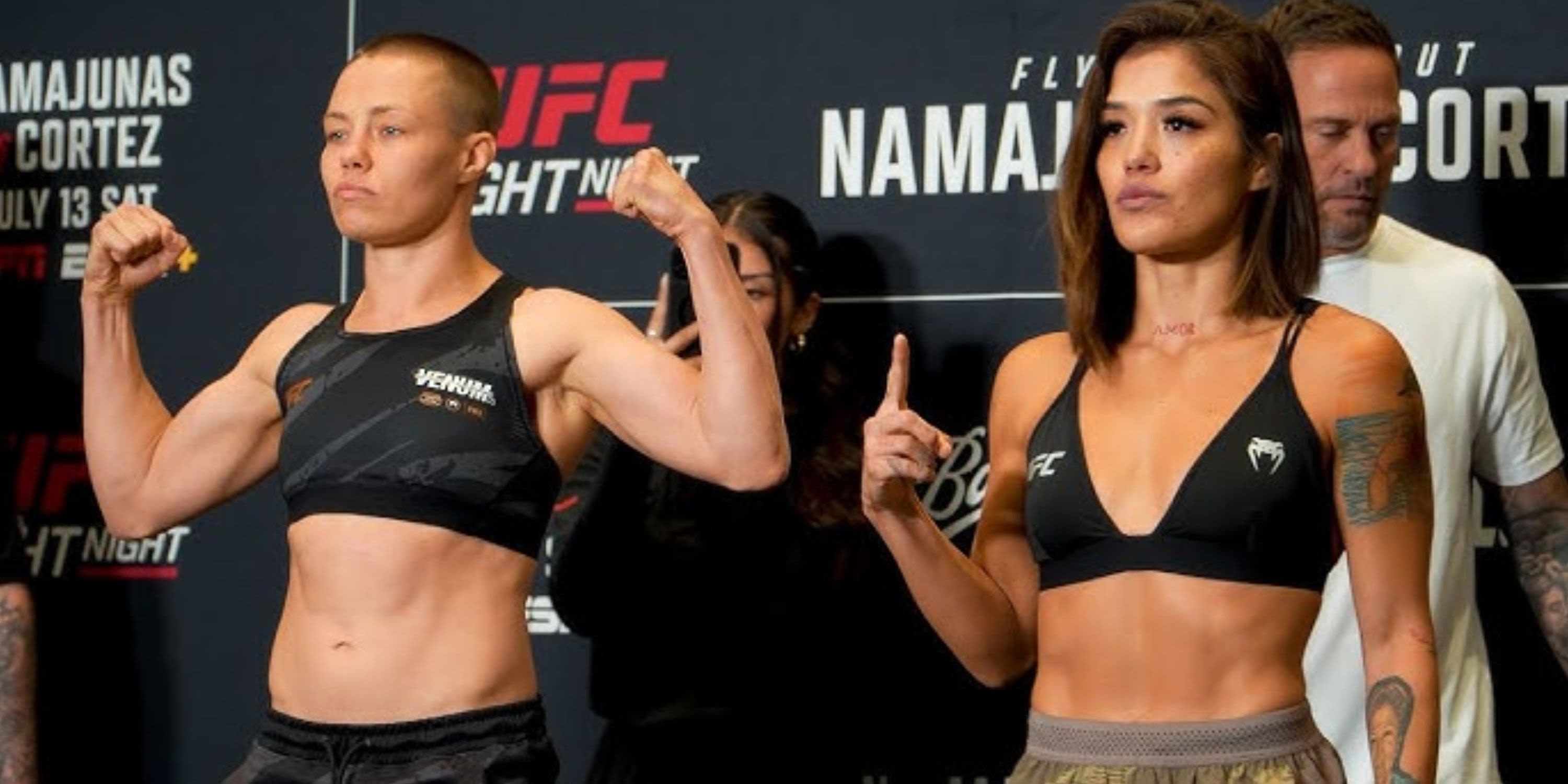 UFC fighter Tracy Cortez was fighting back tears after cutting off her hair to make weight
