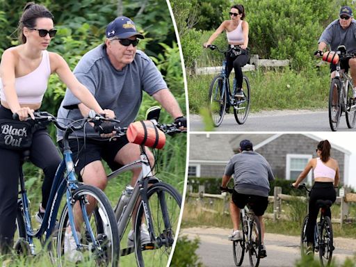 Bill Belichick and girlfriend Jordon Hudson enjoy romantic bike ride on Nantucket getaway
