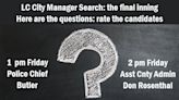 Lake City City Manager Search: City Council Interview Questions Beginning 1 PM Friday