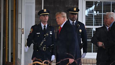 Trump attends NYPD officer's wake as he highlights crime on the campaign trail