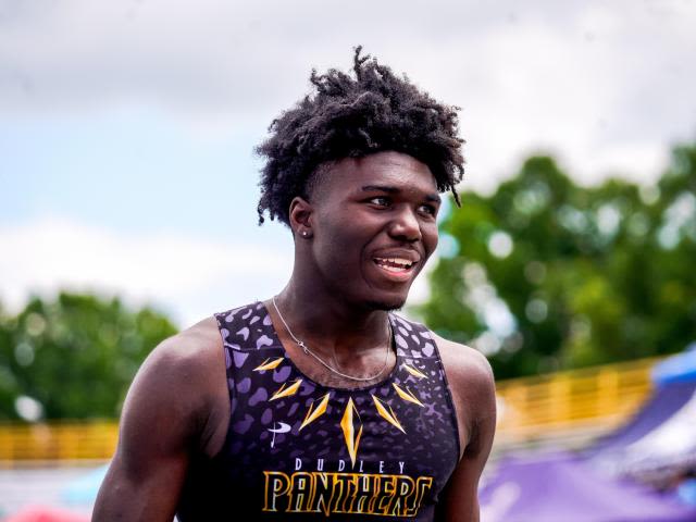 Dudley state, national champion Le'Ezra Brown named Gatorade NC Player of the Year in boys track