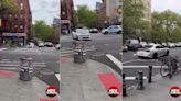 Dodge Charger Drives Down NYC Sidewalk To Avoid The Cops