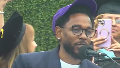 Kendrick Lamar surprises students with commencement speech at Compton’s graduation ceremony