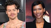 Harry Styles Attends Actress Taylor Russell's London Play Opening Night with Pal James Corden