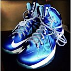 【小明潮鞋】耐克Nike LeBron 10+ Blue Diamond 運動 步 598360耐吉 愛迪達