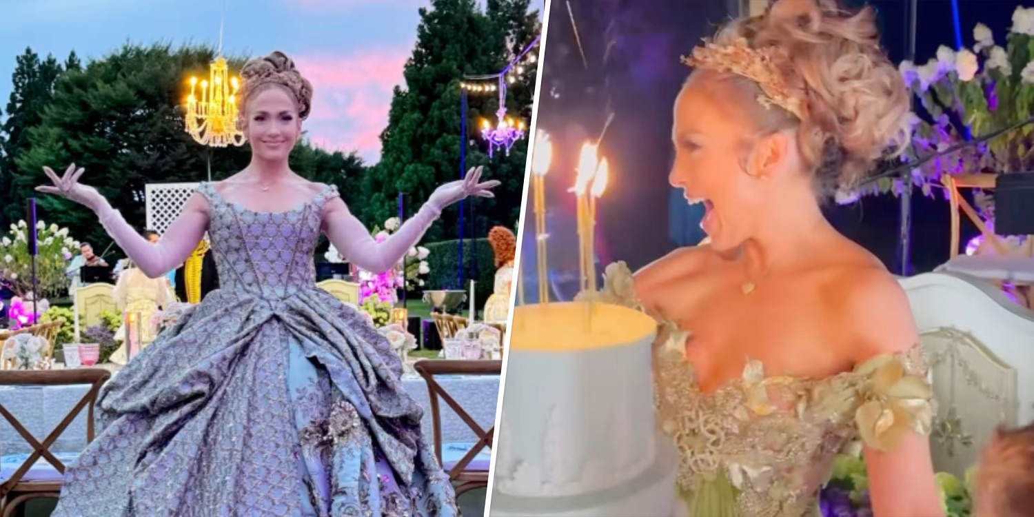 J.Lo posts from her 'Bridgerton'-themed 55th birthday party