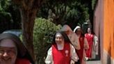 Nuns queue outside a polling station in Mexico City as voters choose a new president