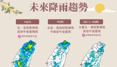 貝碧佳北方過 北東驟雨 颱風路徑潛勢圖這樣看！