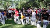 Juegos tradicionales encantaron a niños y adultos que visitaron este domingo el parque Forestal, en el sur de Guayaquil