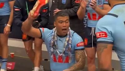 NSW caught in embarrassing act on the beers after State of Origin win