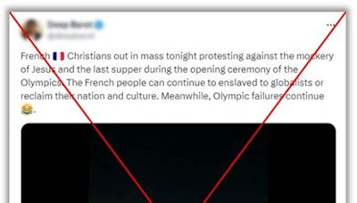 Video does not show Christian demonstration after Olympic opening ceremony