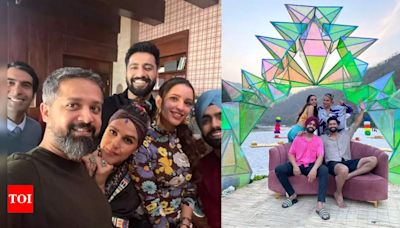 Neha Dhupia shares BTS moments with Vicky Kaushal, Triptii Dimri, and Ammy Virk from the sets of 'Bad Newz' | Hindi Movie News - Times of India