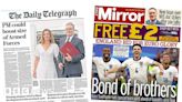 Newspaper headlines: UK defence plan and England bid for Euro glory