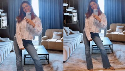 Samantha Ruth Prabhu's printed white shirt and jeans look is an ideal choice for work-from-home virtual meetings