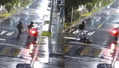 Motociclista bajó a su acompañante, la golpeó y obligó a volver al vehículo para seguir su camino