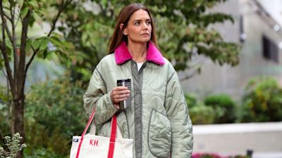 Spotted: Katie Holmes With a $35 Tote & Rocking the Barn Jacket Trend (Plus Affordable Picks Under $100) - E! Online