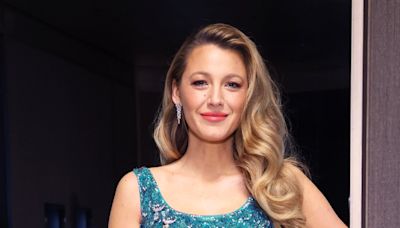 Blake Lively Is Beautiful in Blue Beaded Frock at Tiffany and Co. Event