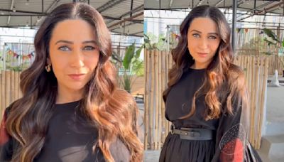 Karisma Kapoor’s all-black dress and shrug is a must-have for summer garden parties