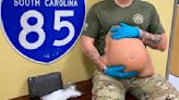 1,500 grams of cocaine fall out of woman's fake pregnancy belly during South Carolina traffic stop