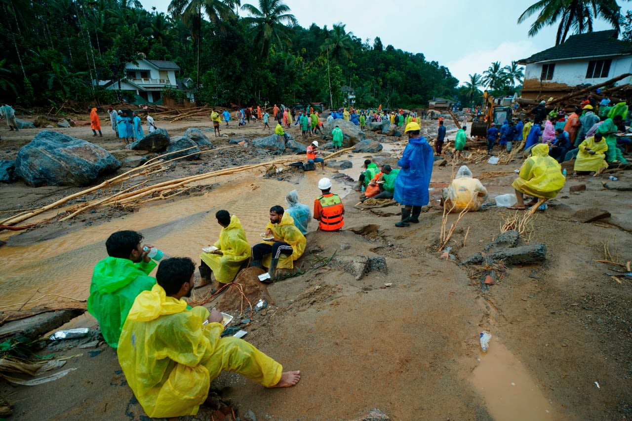 Landslides caused by heavy rains kill 93 and bury many others in southern India