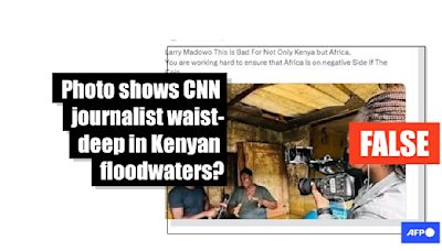 Image shows CNN report from 2022 floods in Nigeria, not Kenya in 2024