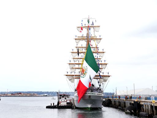 Buque escuela Cuahtémoc de la Armada de México llega al sur de California