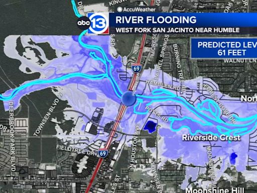 Where is the San Jacinto River normally? ABC13 looks into inundation maps to look at rising levels