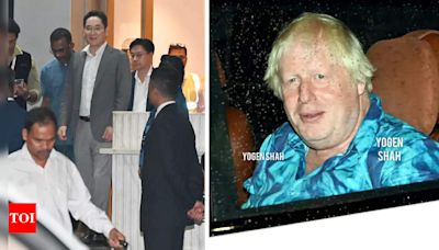 Samsung CEO Han Jong and former UK Prime Minister Borris Johnson arrive in Mumbai for Anant Ambani and Radhika Merchant's wedding | ...