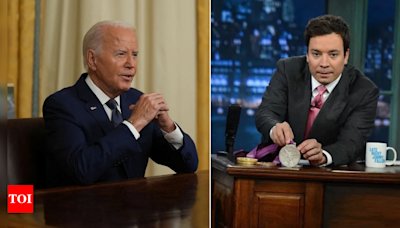 'Biden has Covid. Luckily he can’t spread it because...': Jimmy Fallon relentlessly mocks US president - Times of India