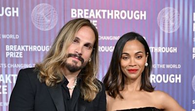 Zoe Saldana and Husband Marco Perego Wear Matching Black to Breakthrough Prize Awards