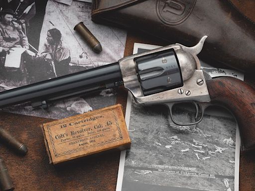 Colt revolver from Battle of Little Bighorn and WWII battle tank are top guns at Texas firearms auction